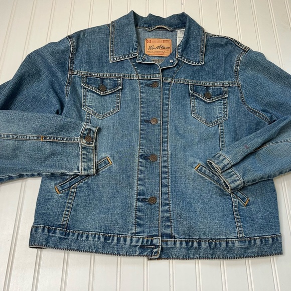 Levi’s Strauss Signature Blue Button-Up Denim Jacket Women’s Large 12 14.  816 - Picture 1 of 2